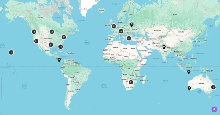Beyond Borders community member map